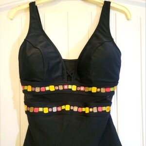 Tankini TOP ONLY Size 10. Very Cute.